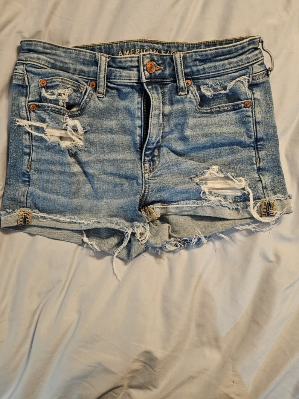 American Eagle Outfitters Distressed Denim Shorts - Women's Size 8